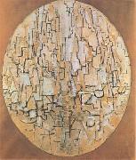 Piet Mondrian Oval Composition (Tree Study) (mk09) oil painting